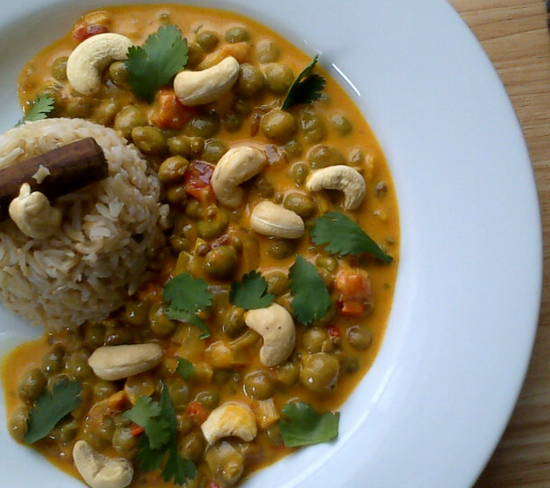 Rocket and Roses Vegan Kitchen Betsy's Indian Pigeon Peas over