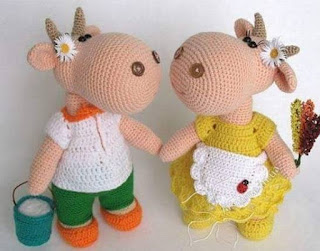 PATRON GRATIS VACA Y TORO AMIGURUMI 37963