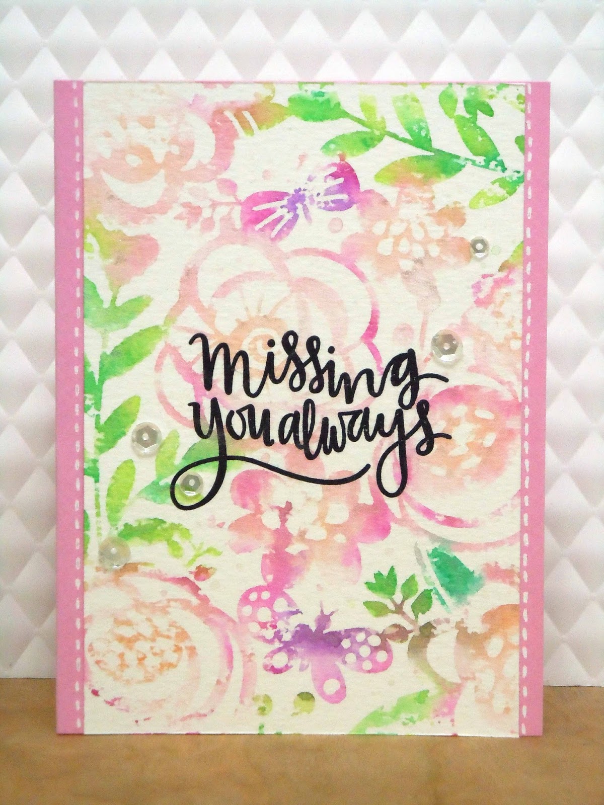 Handmade by Michelle 1 stencil, 2 cards