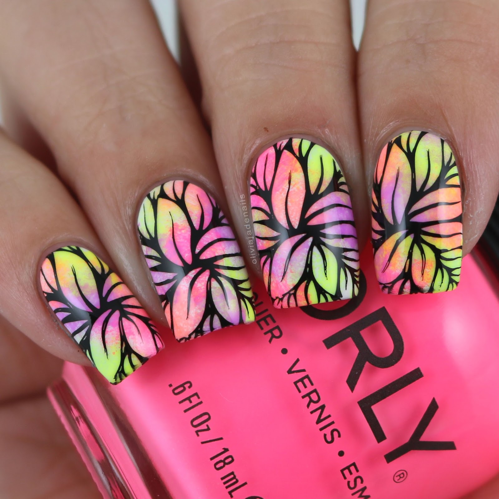 Olivia Jade Nails Uberchic Beauty Lovely Leaves Stamping Plate