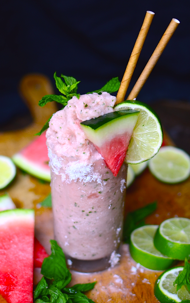 Yammie's Noshery: Frozen Watermelon Coconut Mojitos