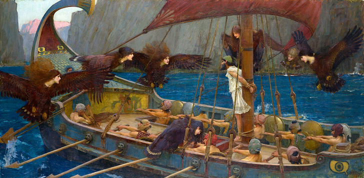 奧德賽（Odysseus）利用蜂蠟與繩索來逃離賽蓮（Siren）的陷阱