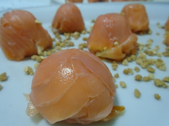 Bombones de salmón y queso crema