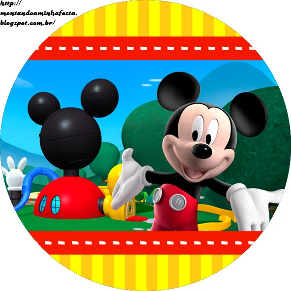 Mickey ClubHouse Free Printable Toppers.