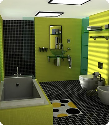 Decoración de baños en verde ~ Mimundomanual