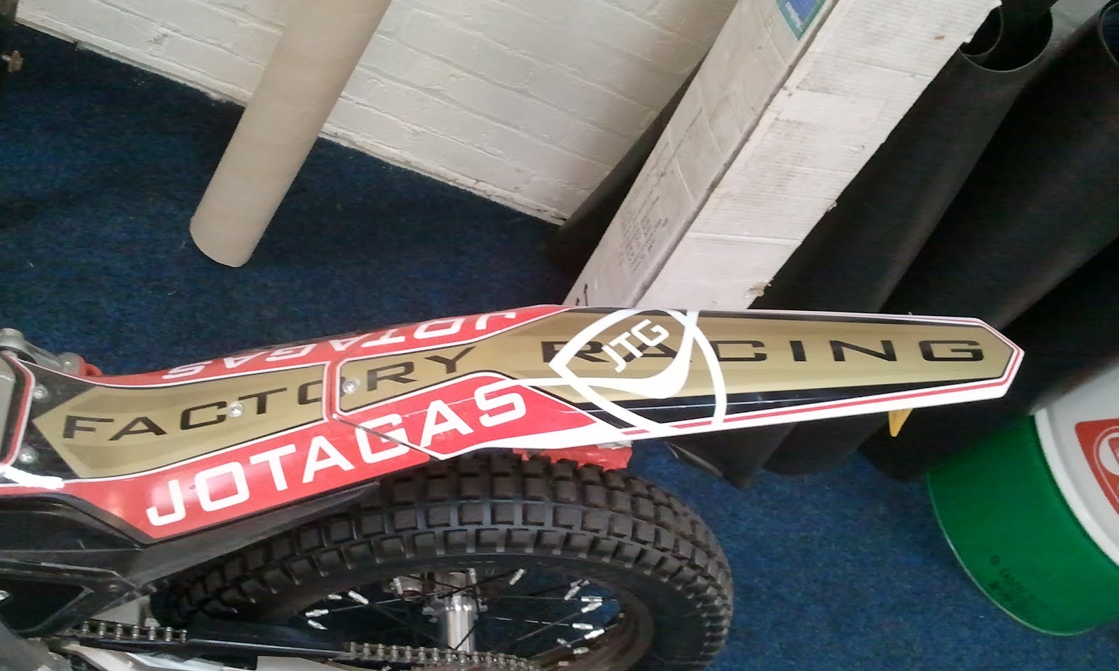 The Green I Signs Blog Jotagas 2012 trials bike decals