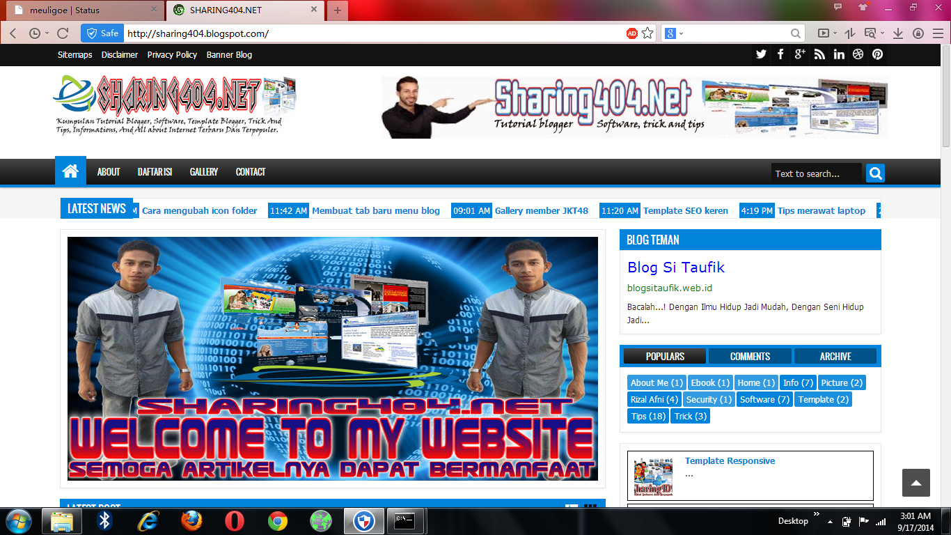 Template Keren mirip tampilan website RIVALTI POST