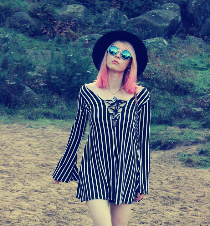 purple gingham dress womens