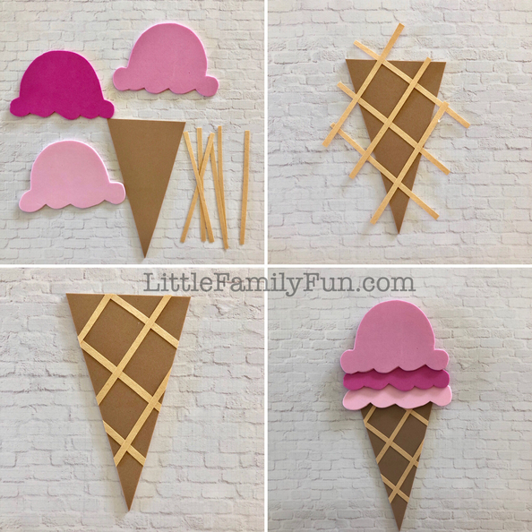 Build an Ice Cream Scoop Cone Popsicle End of Year Craft Beach Day Summer  Craft
