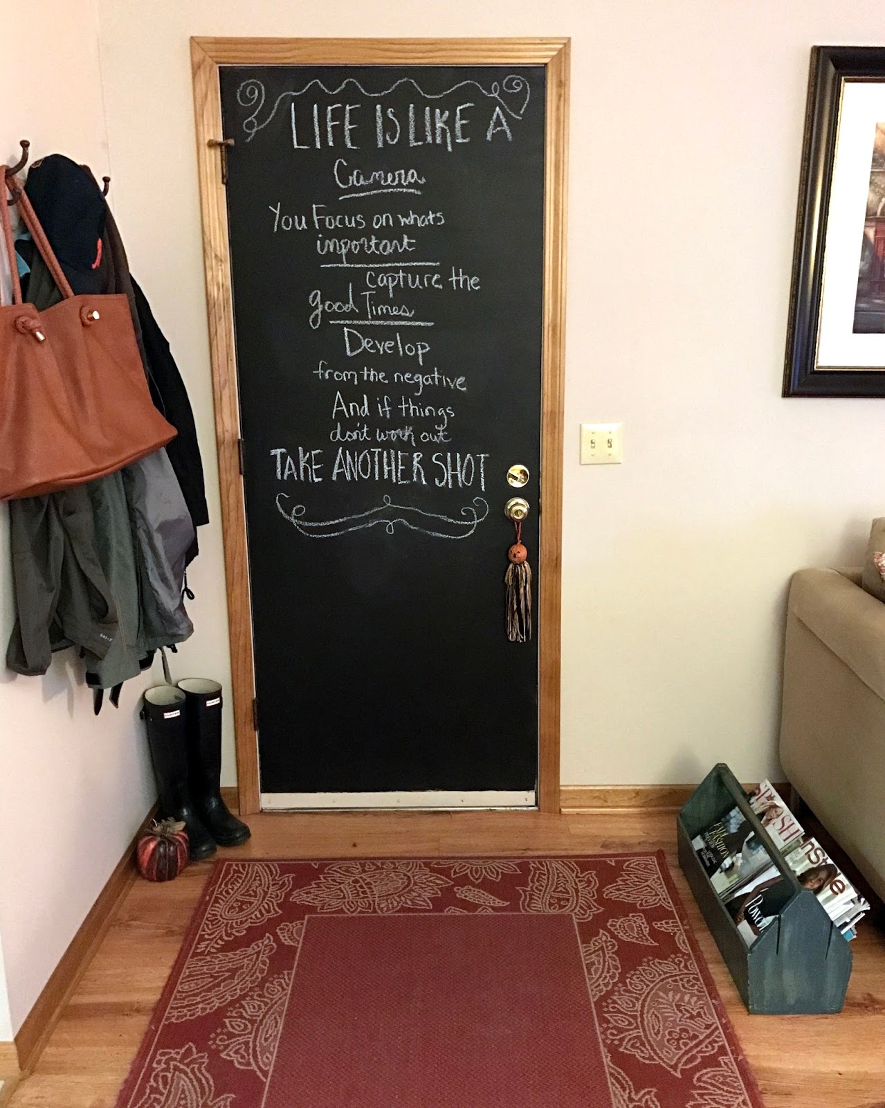 life is like a camera chalkboard quote
