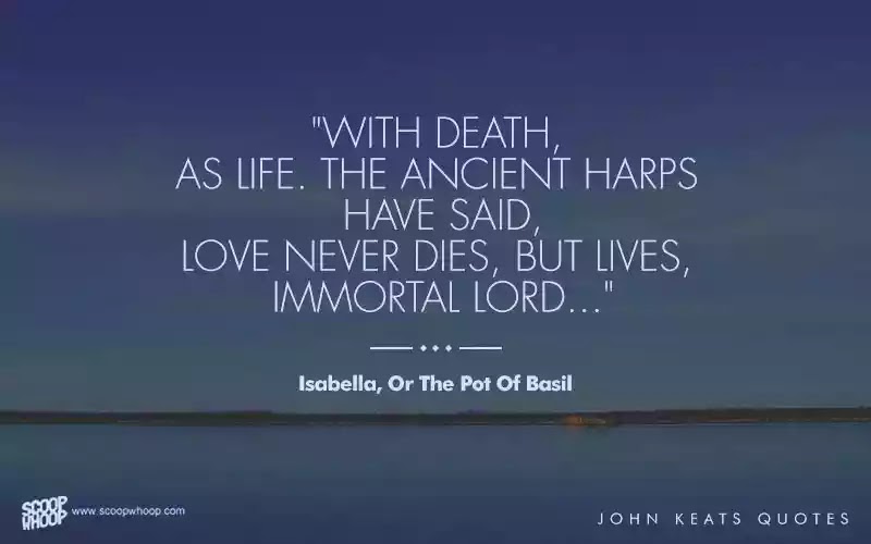 John Keats quotes