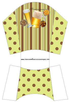 Beer, Fries and Peanuts: Party Favor Boxes Free Printables. Fries box.