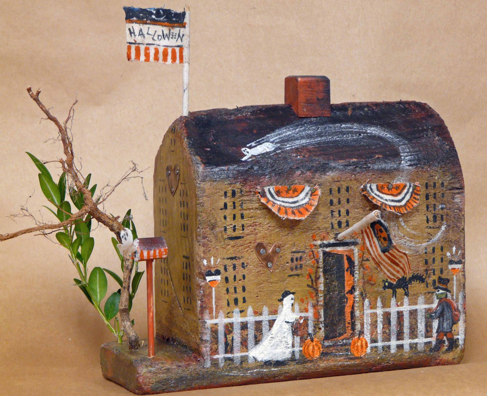 New England with Christopher Gurshin Halloween Folk Art Houses