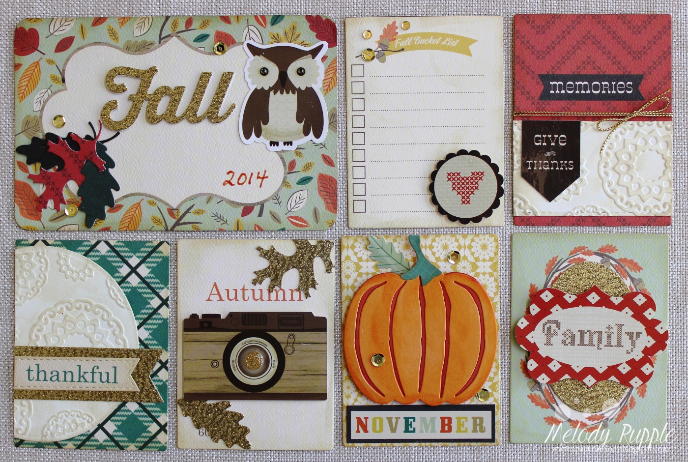 A Paper Melody Fall Themed Journaling Cards A Paper Melody Fall Themed Journaling Cards