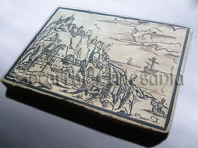 socarrat ciudad medieval socarrat representando una ciudad portuaria medieval