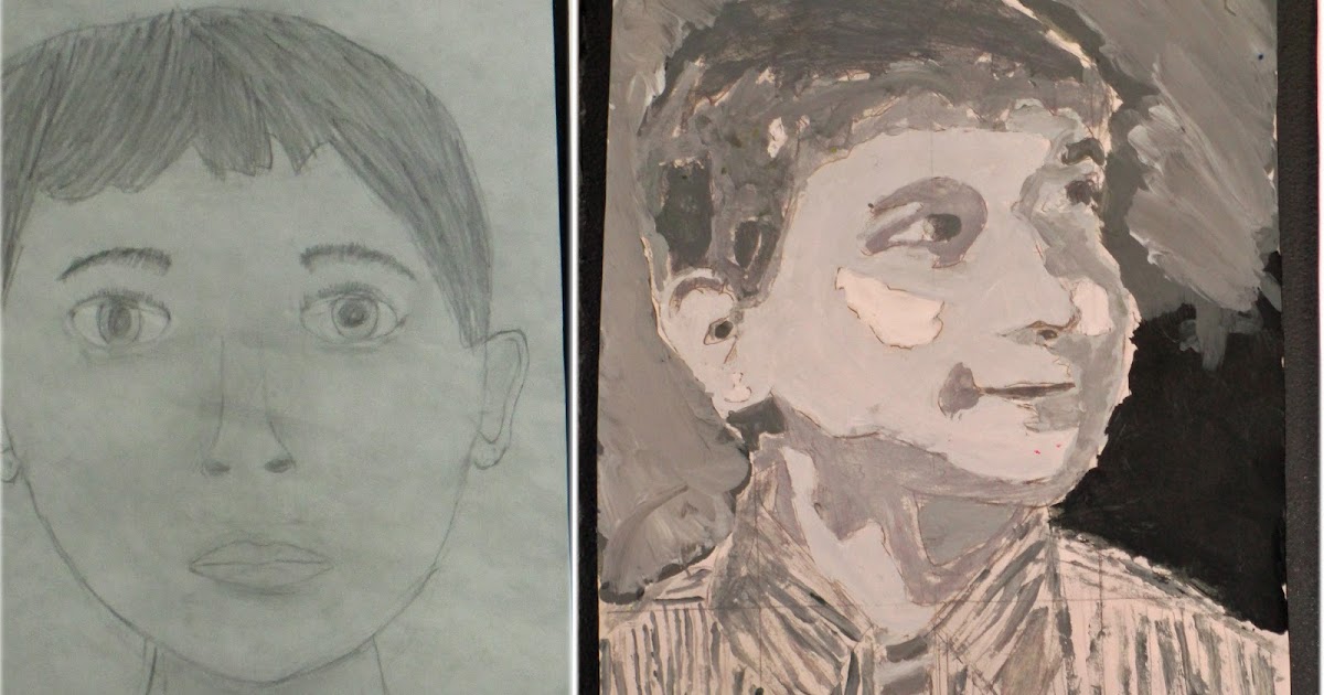 Mrs. Cusson's Art Department: Monochromatic Self-Portraits