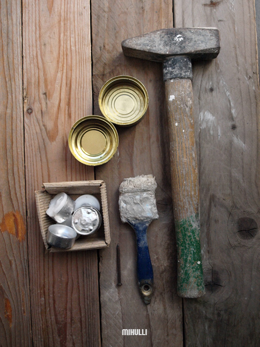 mihulli hand made recycled candle holder...