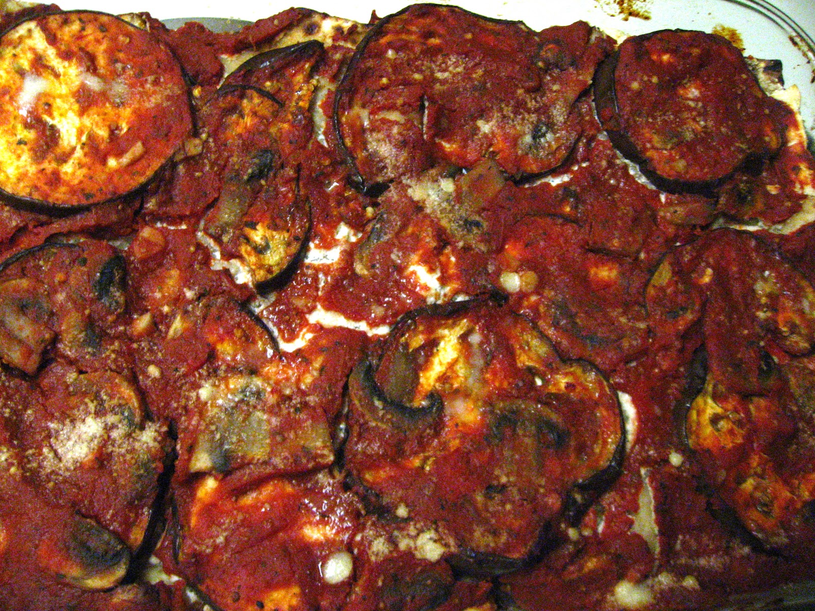 yellebellyboo Eggplant Matzo Lasagna