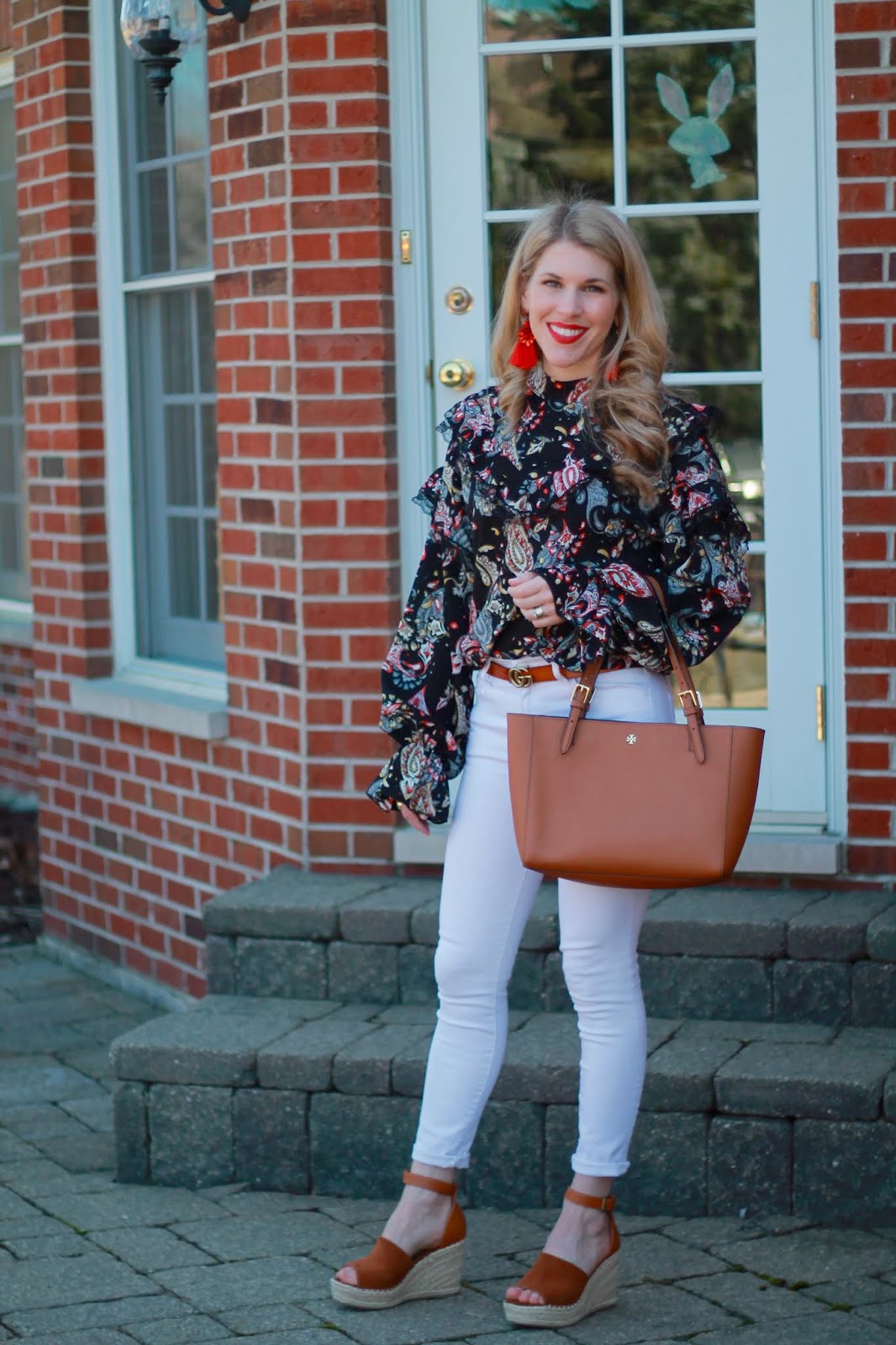 Paisley Ruffle Top & Confident Twosday Linkup