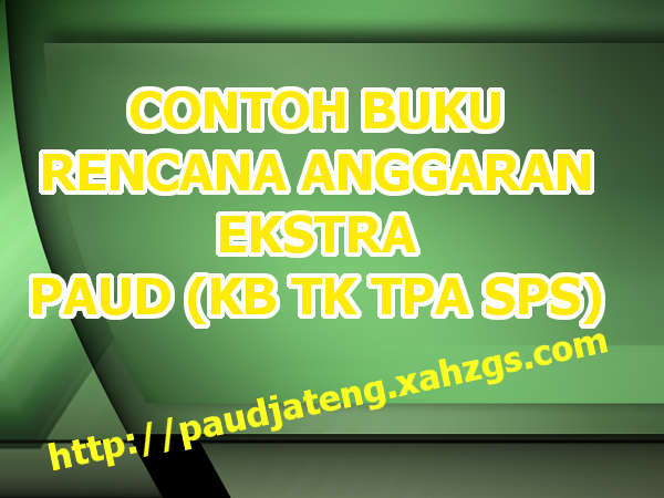 Contoh Buku Rencana Anggaran Keuangan Extra PAUD