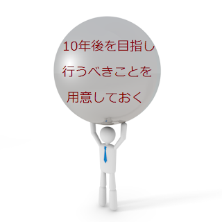 10年後を目指し行うべきことを用意しておく