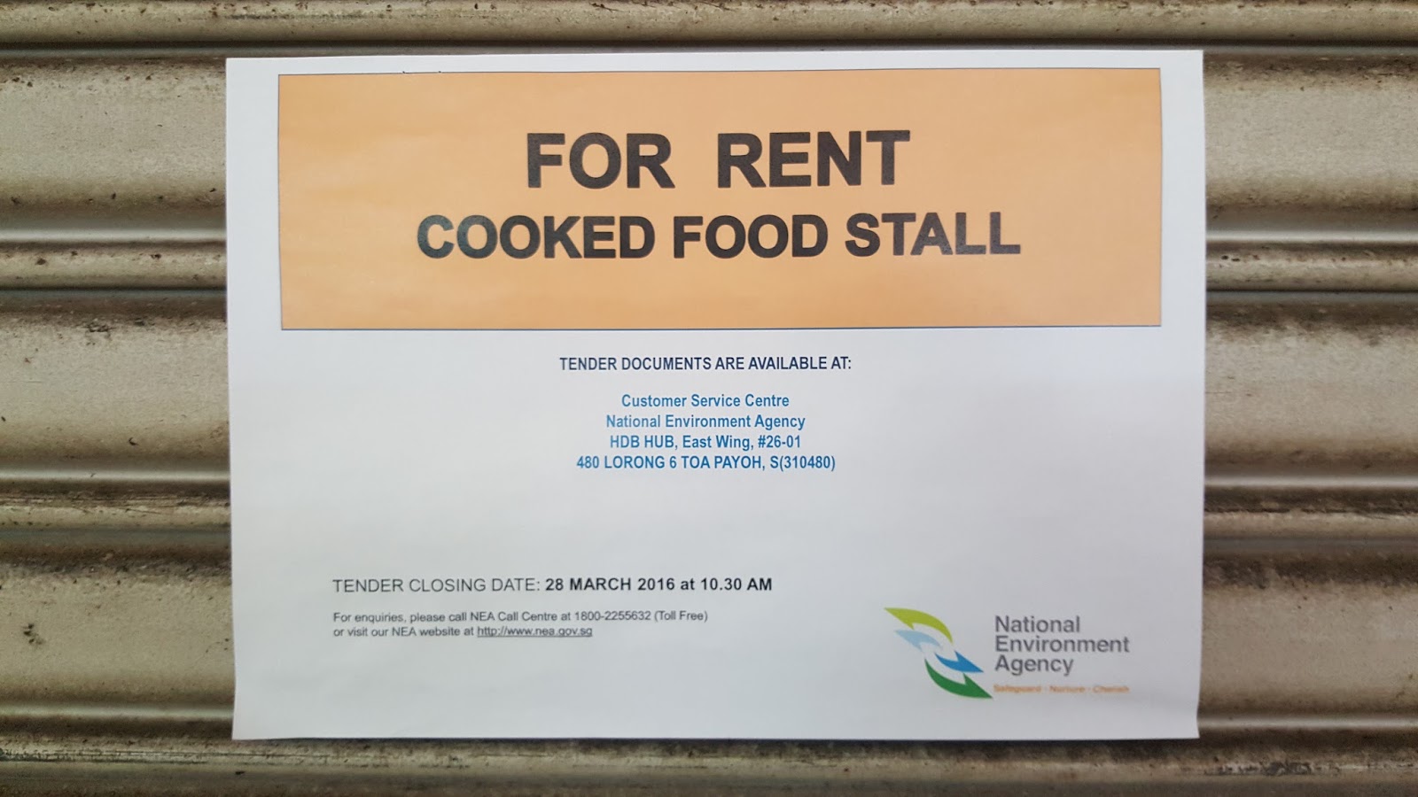 Food Stalls for RENT ! Food Stall for Rent Tekka Centre