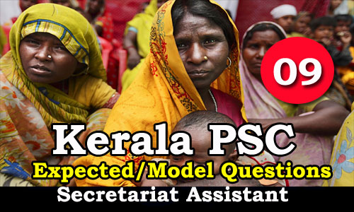 Kerala PSC Secretariat Assistant Expected Questions - 09