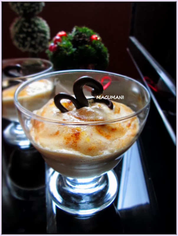 Copas de mousse de turrón