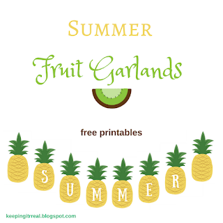 Summer Fruit Garlands - free printable Summer Fruit Garlands - free printable