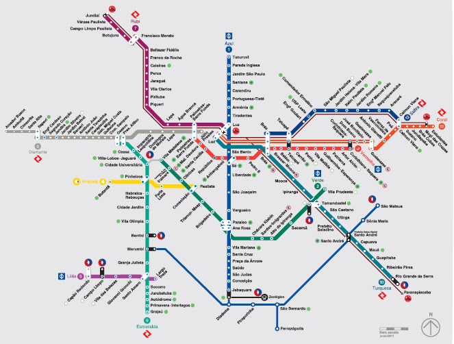 Mapa do Metrô de São Paulo