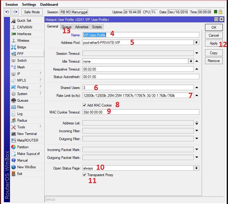 How to Setup Mikrotik Simple Queue for Active User Hotspot ? Computer Networking