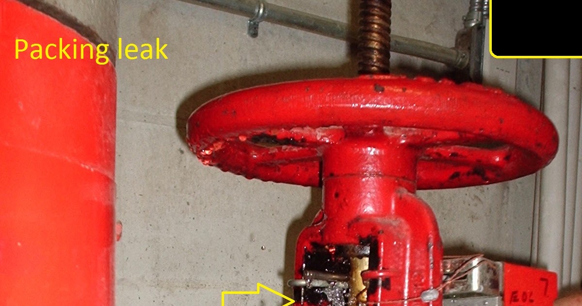 Fire Protection Deficiencies Control Valve Packing Leaking