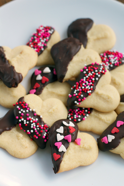 A Less Processed Life What's Baking Valentine's Day Spritz Cookies