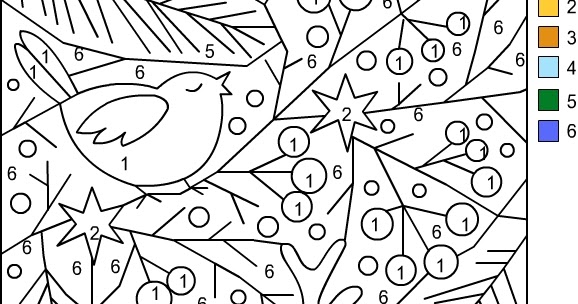Nicole's Free Coloring Pages: COLOR BY NUMBER WINTER * Coloring page  Adult  color by number, Color by number printable, Free coloring pages