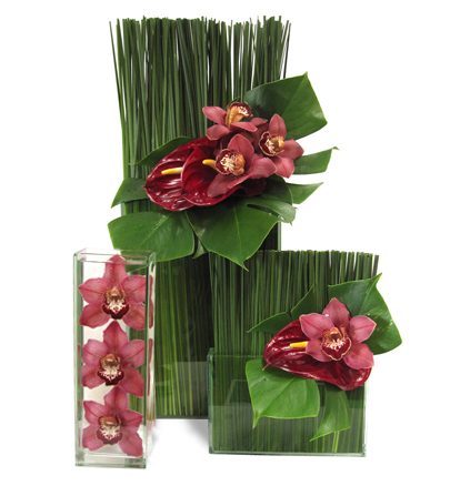 Flor e Vidro: Arranjos florais com orquídeas em vasos de vidro