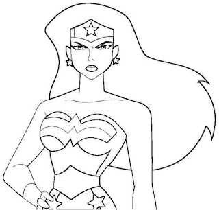 jogo desenhos da mulher maravilha para colorir pintar imprimir