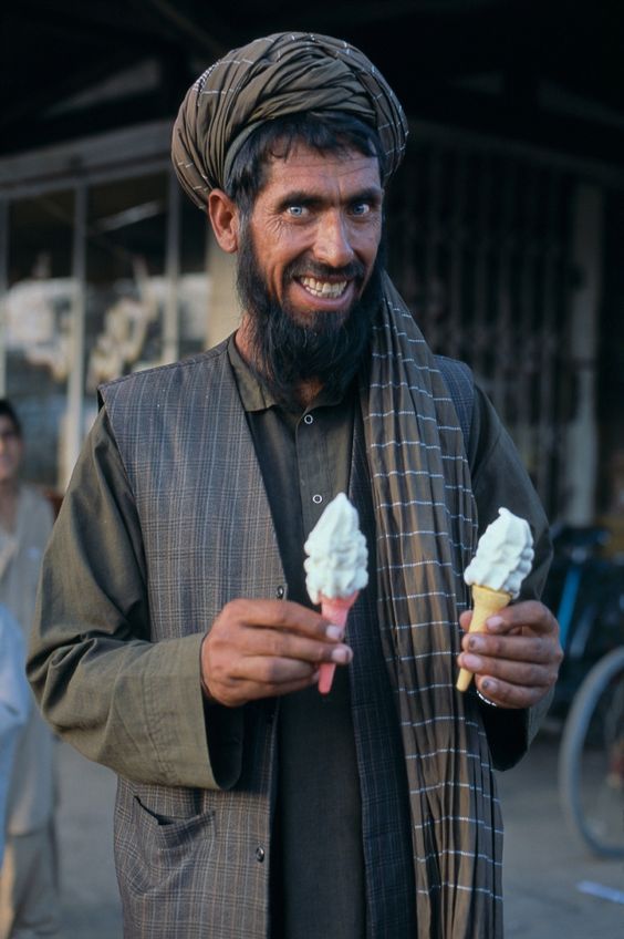 Central Asian Hub Typical Afghan Man With Traditional Clothes