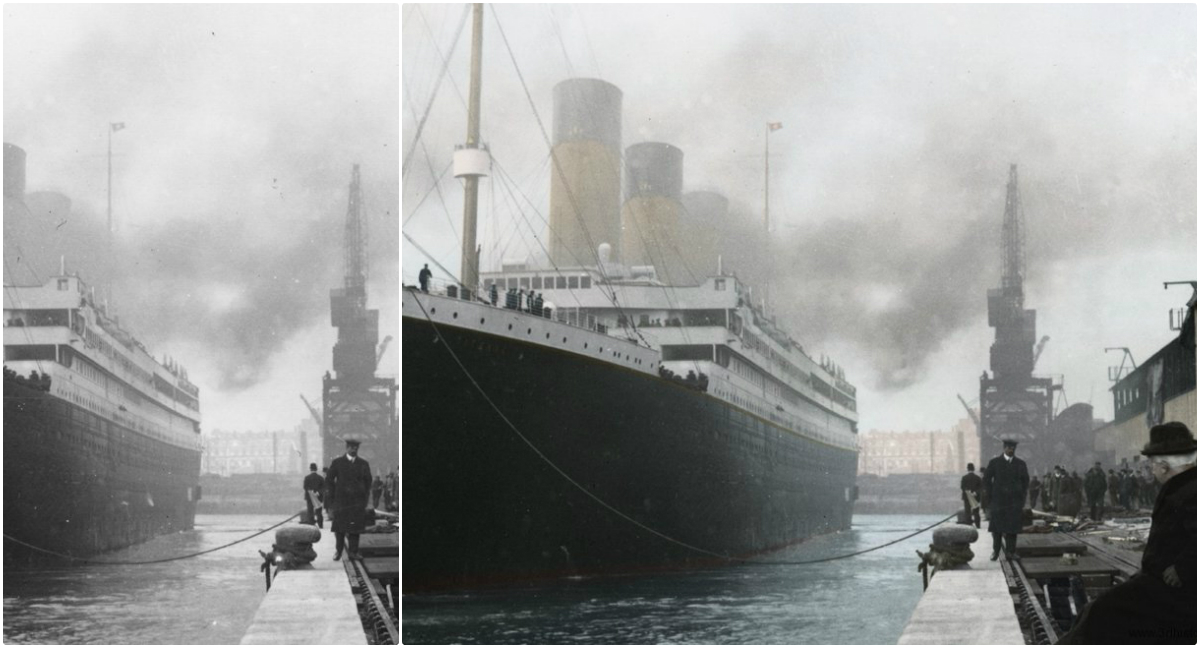 Titanic in Color Photos of One of the Largest Passenger Liners of Its