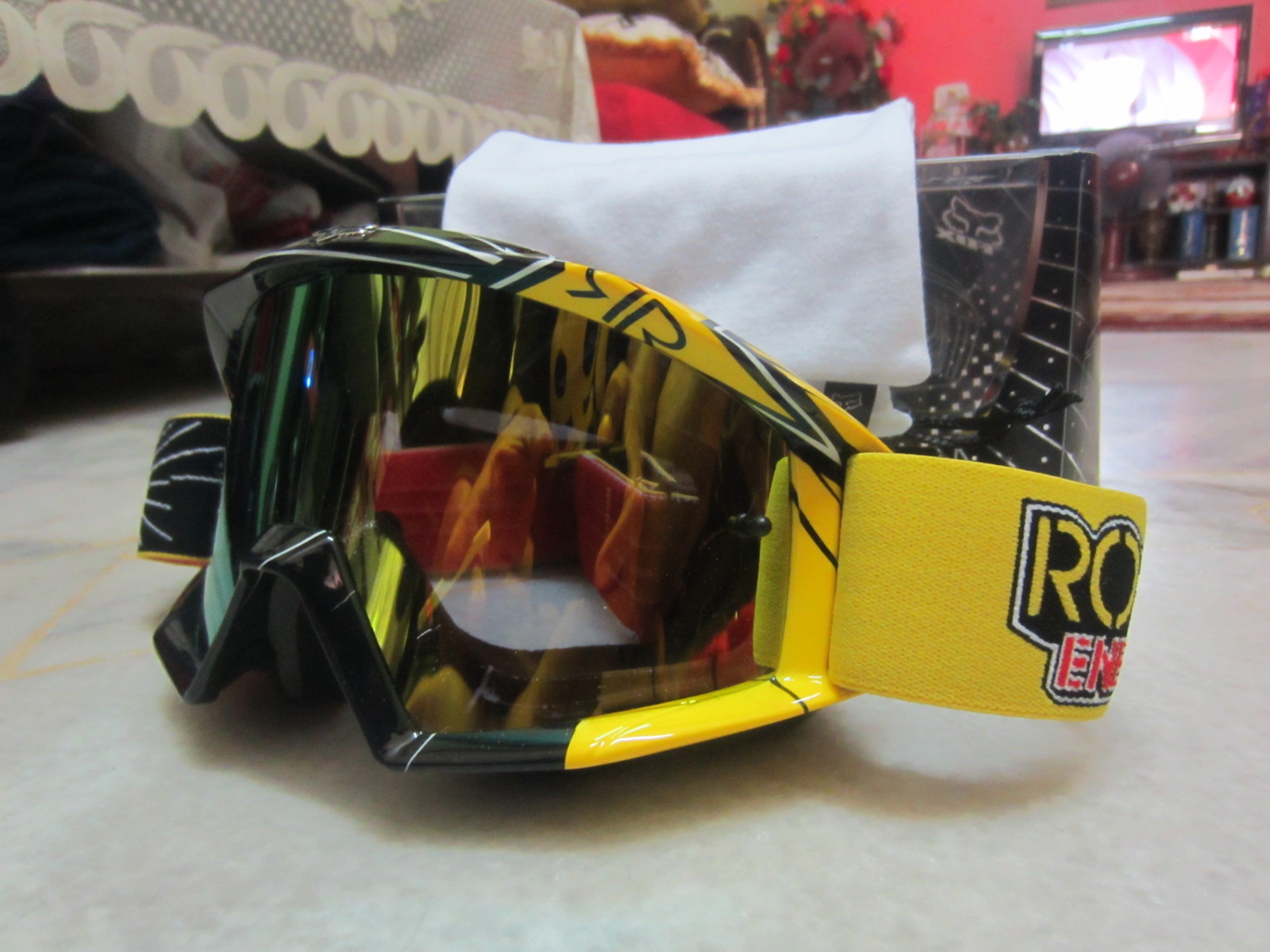 2012 Fox Racing Rockstar 180 The Main MX DH BMX Goggles 24k