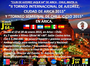 II INTERNACIONAL CIUDAD DE ARICA 2015 Y SEMIFINAL DE CHILE 2015