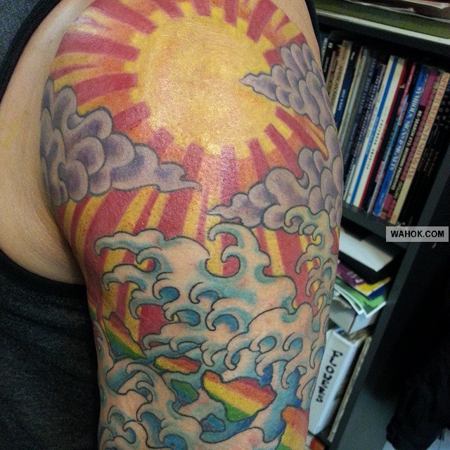 Gambar Tato Tema Pelangi Jenis Water Color, Geometris, Old Shool Terbaik tato 3D keren di punggung, gambar tato di dada, tato keren di kaki, macam macam tato terbaik di dunia, gambar tato tribal