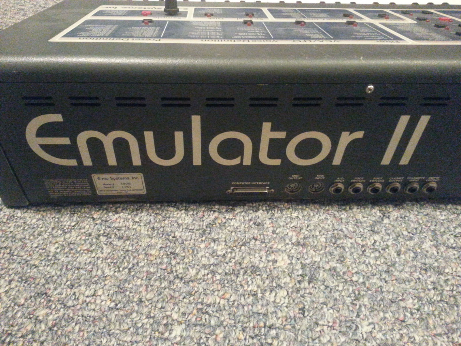 MATRIXSYNTH Emu Emulator II Analog Sampler Synth Keyboard SN 1251