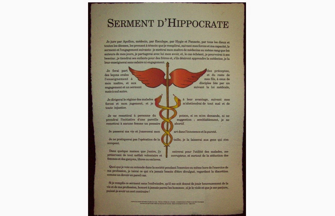 ------ Serment d'hippocrate ------