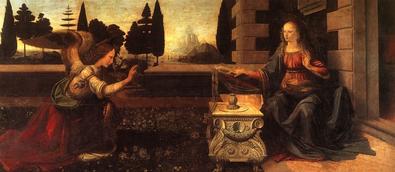 Arte Semplice E Poi L Annunciazione Di Leonardo Da Vinci Tra I Capolavori Della Galleria Degli Uffizi