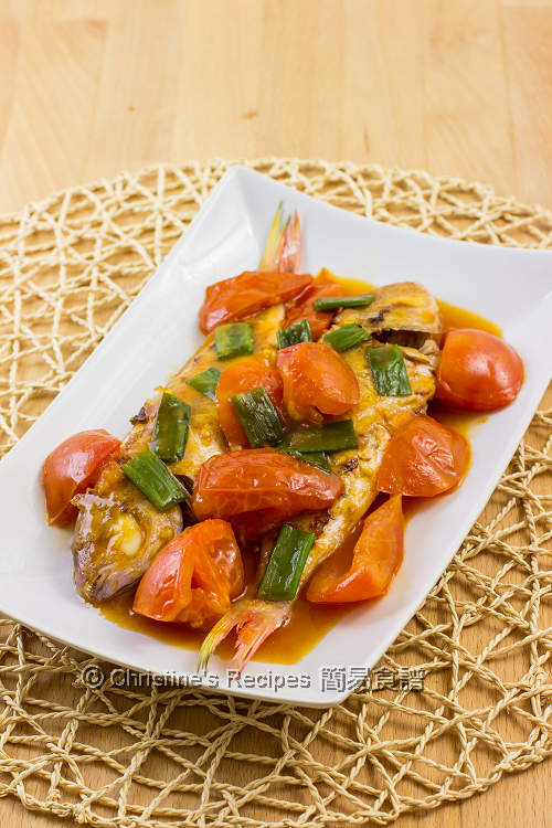 鮮茄紅衫魚【附煎魚小貼士】PanFried Golden Threadfin Bream in Tomato Sauce 簡易食譜