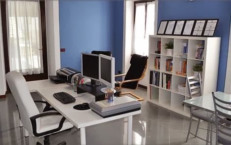 Oficinas decoradas en color azul - Colores en Casa