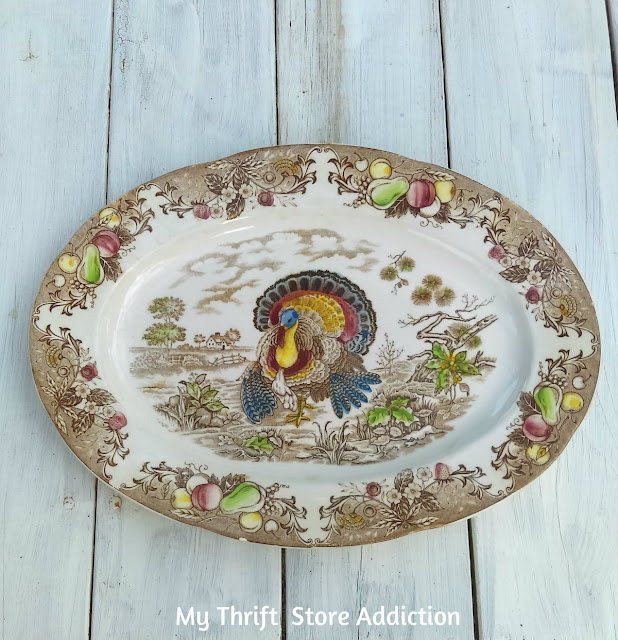 vintage turkey platter 