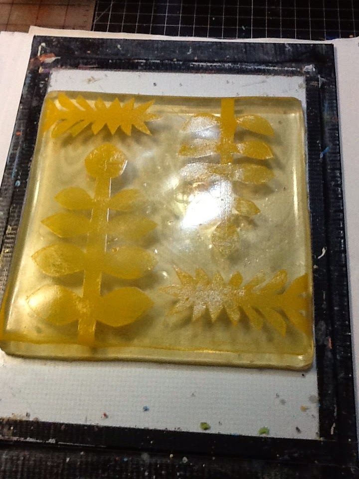 Art Unstructured Homemade Gelatin Printing Plate