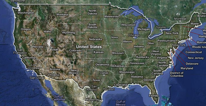 Google Earth Map Of Usa United - Usa Google Maps
