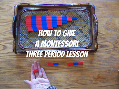 How to Give a Montessori Three Period Lesson for ages Three and Up